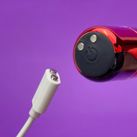 Chaiamo Bullet Vibrator Burgundy Lipstick Vibe with LED Display