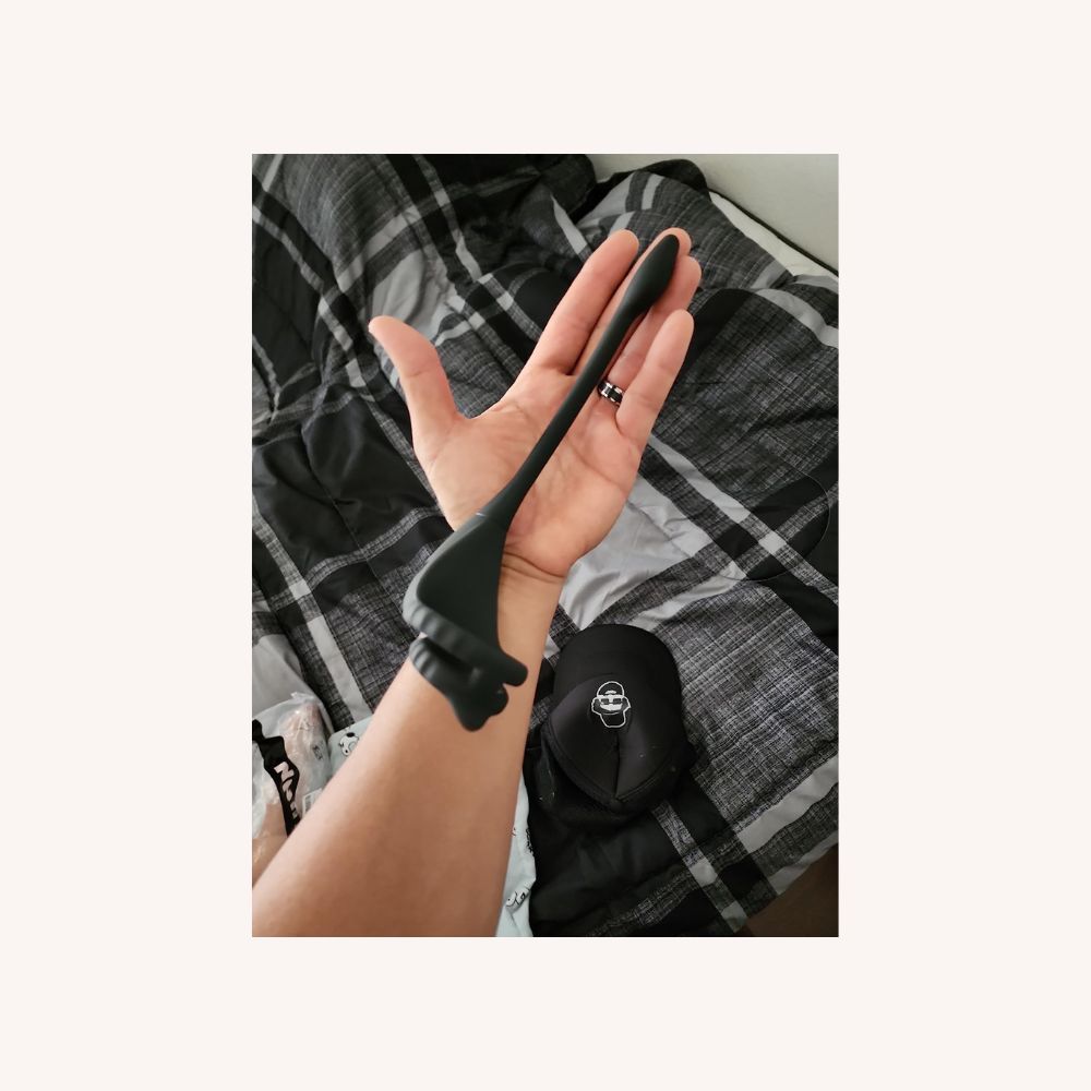 Vibrating Cock Ring Taint Rubbing Stimulator with Mini Bullet Remote Control 9.38Inch (<30 dB)