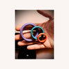 3 Pcs Different Sizes Multi-Coloured Silicone Penis Ring with Storage Box