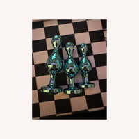 Exhibitionism, Flashing Jeweled Metal 3-Piece Plug Training Set – Teardrop-Shaped, Elegant Design & Velvet Bag