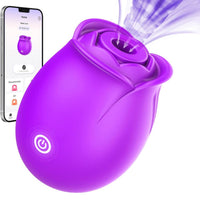 Rose Clitoral Suction Stimulator in Adorable Pink & Light Blue, Cute & Feminine Design (<40 dB)