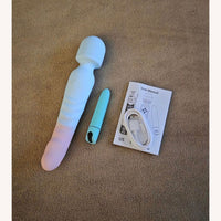 Dual Wand Massager & Bullet Vibrator Set - 7 Modes, Heating, Quiet, Waterproof & Body-Safe Silicone