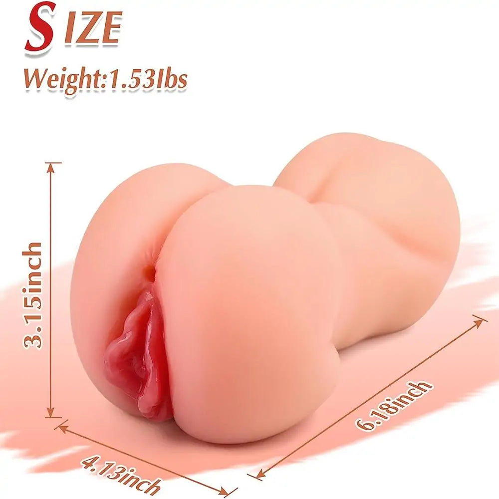 Lifelike Tightest Dual Channel Pocket Pussy with 6.18" Depth