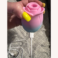 Rose Clitoral Suction Stimulator in Adorable Pink & Light Blue, Cute & Feminine Design (<40 dB)