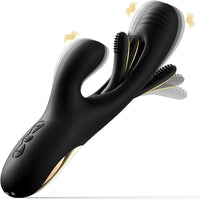 Flutter Bunny Rechargeable Silicone Flickering Rabbit Vibrator #Clit Rubbing #Fingering #Cunnilingus
