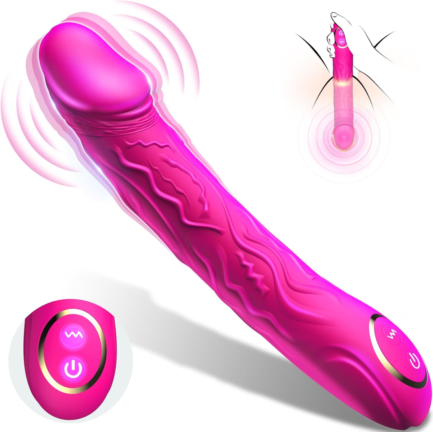 KURVE - Slight Upwarping Realistic Dildo Vibrator for Women 9 Inch