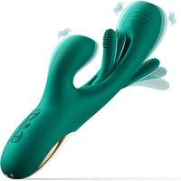 Flutter Bunny Rechargeable Silicone Flickering Rabbit Vibrator #Clit Rubbing #Fingering #Cunnilingus