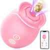 Rose Clitoral Suction Stimulator in Adorable Pink & Light Blue, Cute & Feminine Design (<40 dB)