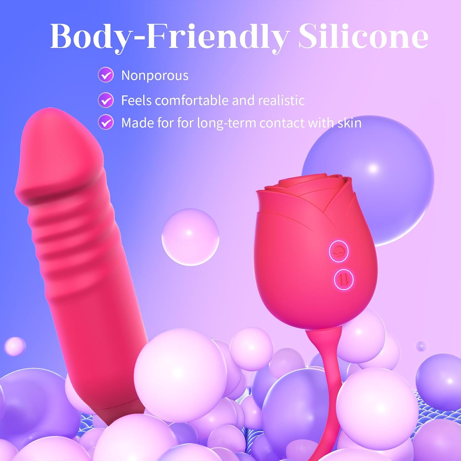 Rose Toy with Thrusting G Spot Vibrator & 10 Sucking Modes (<50 dB) #Breast Sucking #Clit Rubbing #POV