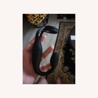 Ballbusting Slapping Vibrating Cock Ring Taint Stimulator with Mini Bullet 2.2 Inch (<45 dB)