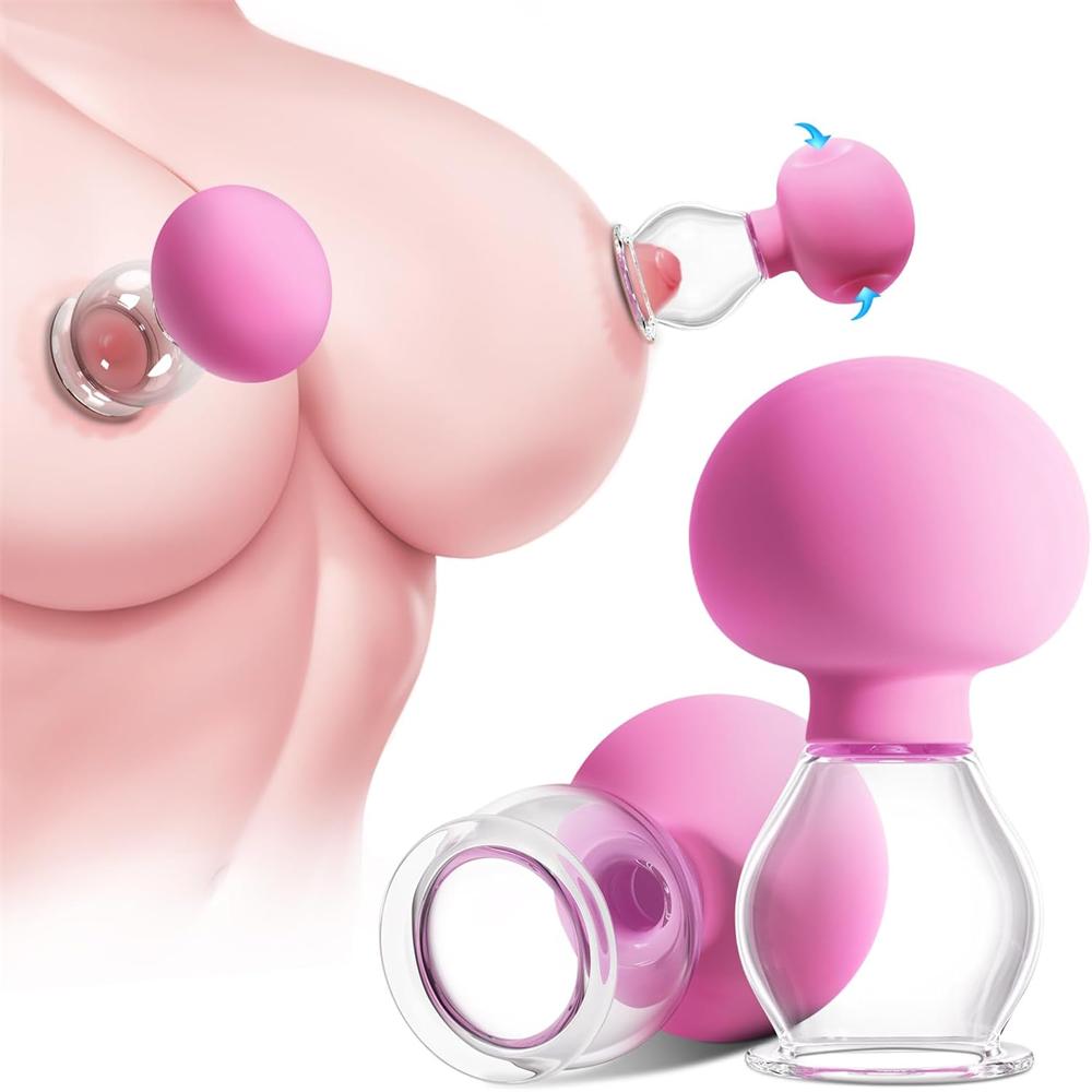 1 Pair Nipple Sucker Toys BDSM Stimulator for Sensual Play, Nipple Correction