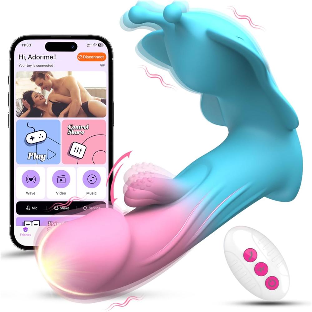 Wearable Butterfly Panty Vibrator – Triple Stimulation, Ergonomic Design, Long-Distance Partner Interaction