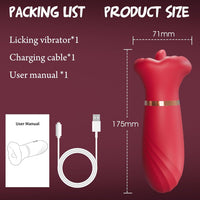 French Kiss Sweet Talker – Lifelike Mouth & Tongue Vibrator, 10 Thrusting & Vibration Modes
