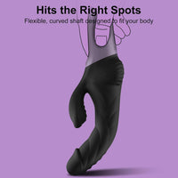 LED Screen Display Silicone G Spot Rabbit Vibrator with 9 Thrusting & 9 Vibrating Modes 9.8 Inch