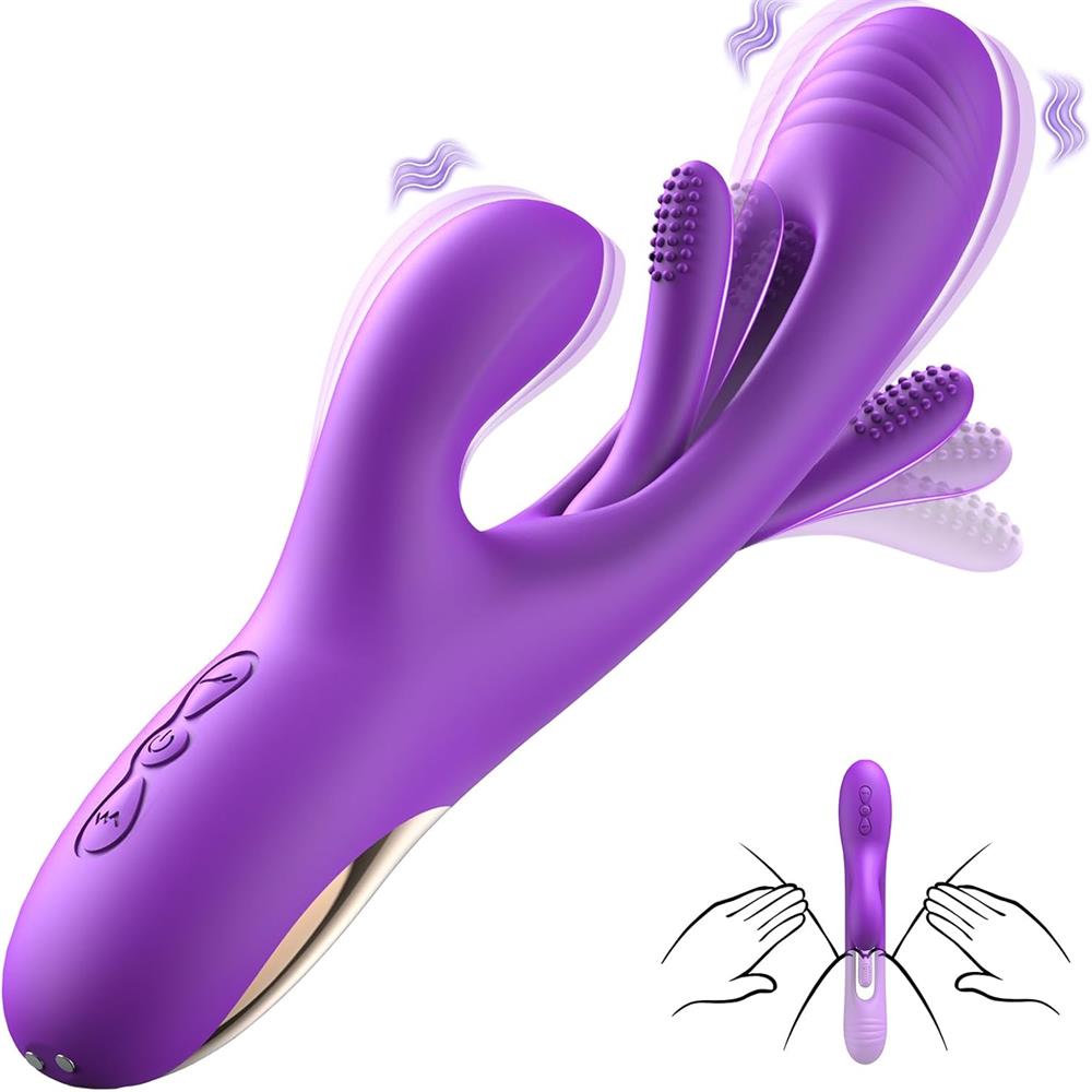 Flutter Bunny Rechargeable Silicone Flickering Rabbit Vibrator #Clit Rubbing #Fingering #Cunnilingus