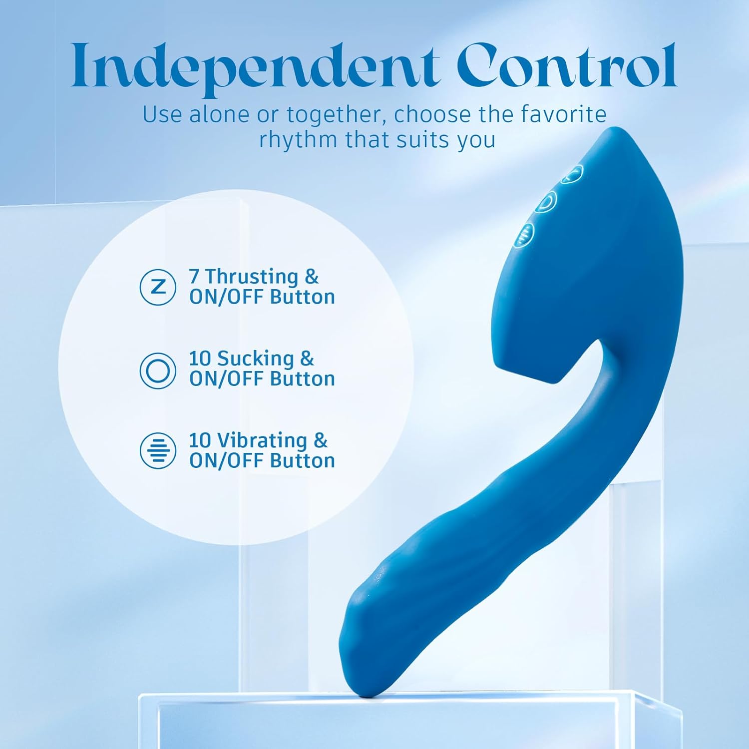 InsideOut G Spot Clitoral Stimulator – 7 Thrusting, 10 Vibration, 10 Suction Modes & Ergonomic