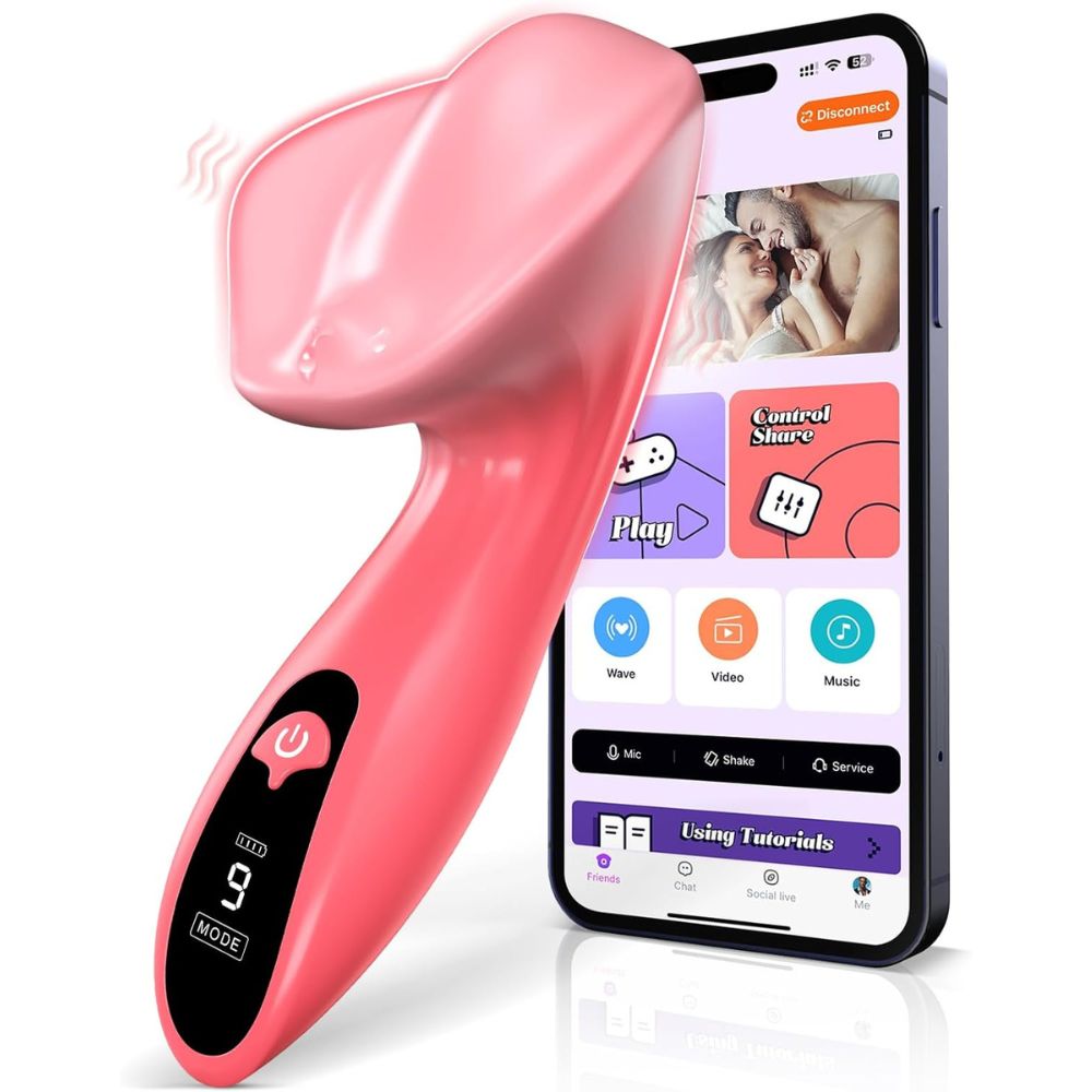 Smart APP Controlled 9 Powerful Vibrating Modes with LCD Display Clitoral Vibrator