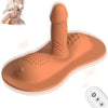 Novelty Sit & Ride-On 4.5 Inch DIldo Remote Control Vibrator with Smooth Textured Pad