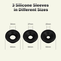 Manual Vacuum Penis Pump with 3 Sleeve Sizes, Ergonomic Grip & Clear Measurement Tube