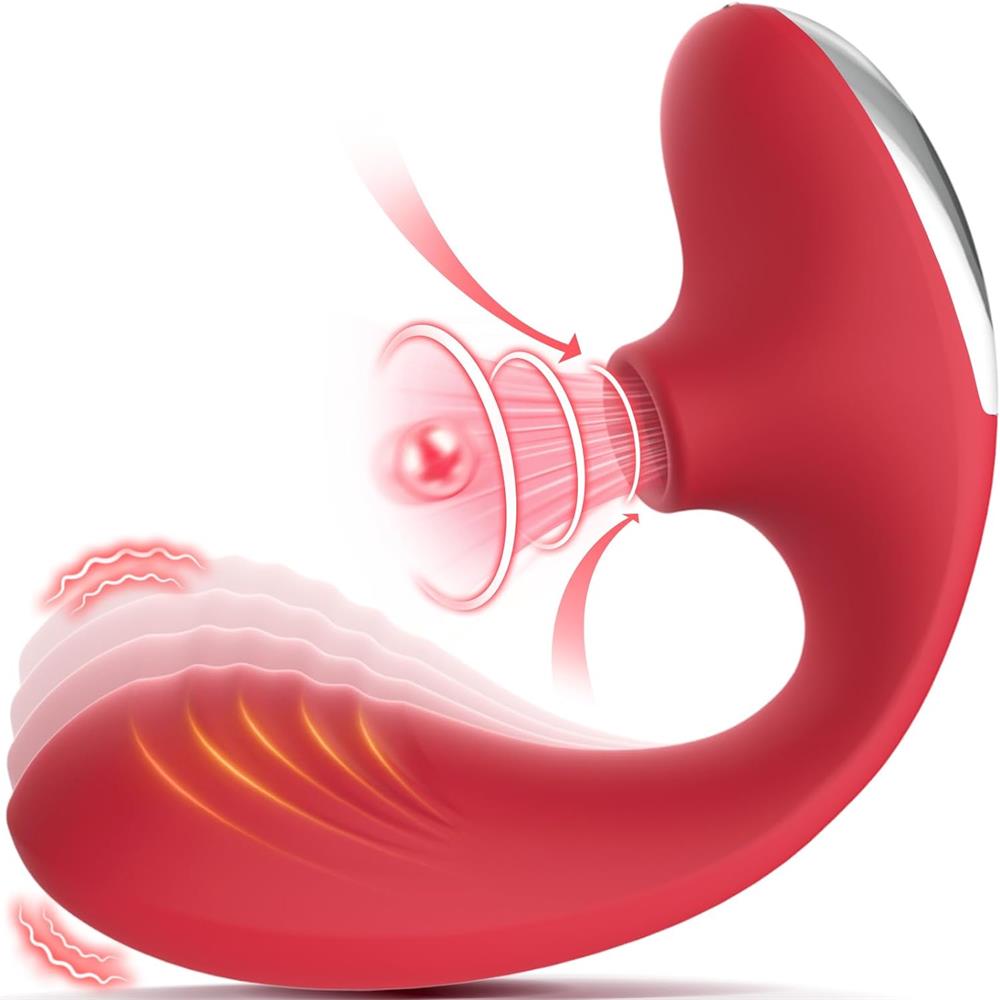 Blend - 3 in 1 Adjustable C-Shape Vibrator, Soft Silicone Clit Sucker & Powerful G-Spot Stimulator