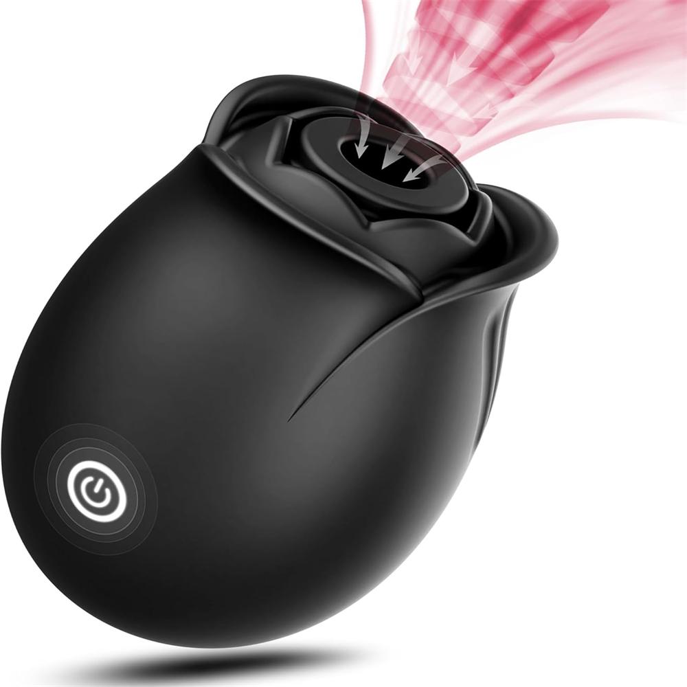 Rose Clitoral Suction Stimulator in Adorable Pink & Light Blue, Cute & Feminine Design (<40 dB)