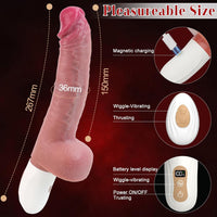 10" Realistic Thrusting Dildo Sex Machine – 9 Modes, Wiggle-Vibration, Remote & Waterproof