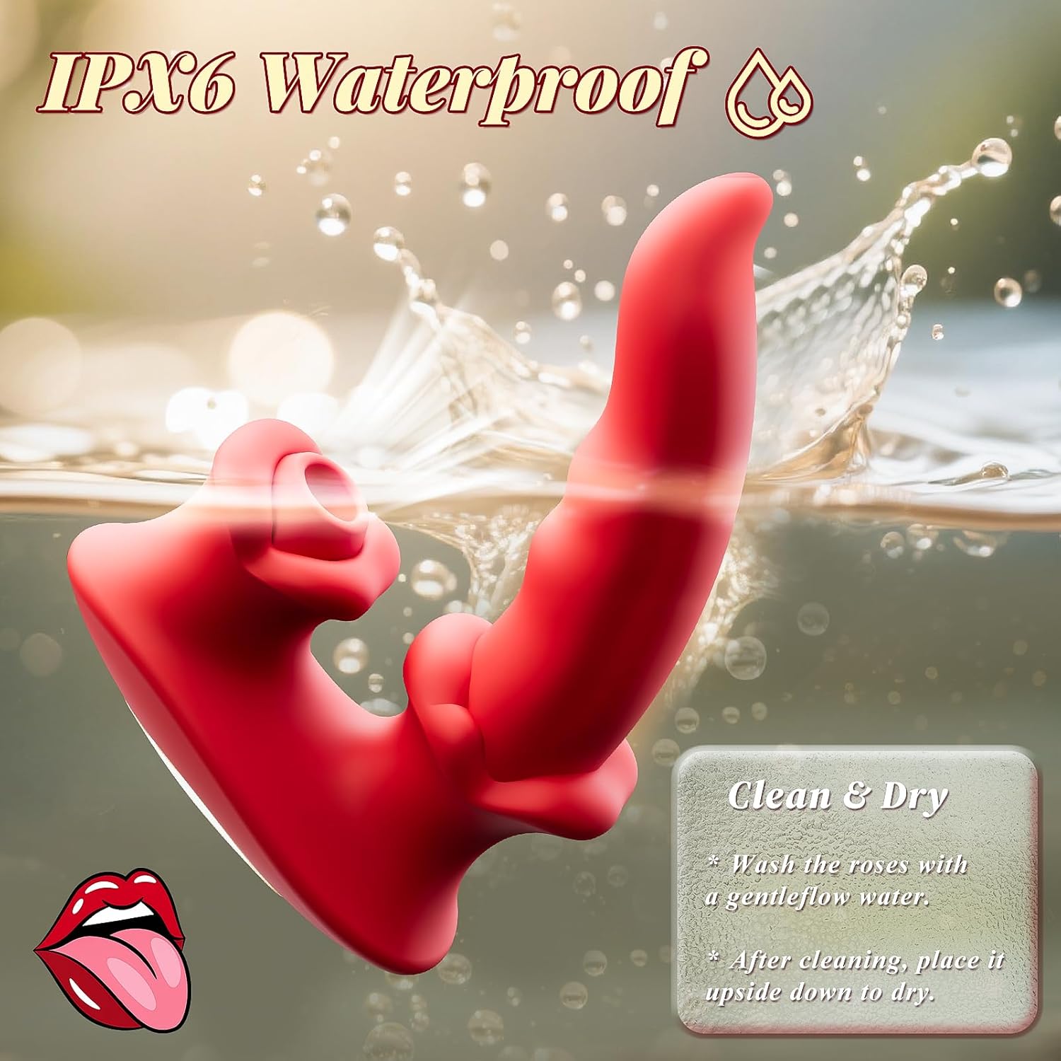 2025 Upgraded Clit Vibrator Rotating Tongue with Stronger Suction, Wiggle Vibrations