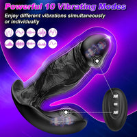 Premium Liquid Silicone Dildo Anal Vibrator with 10 Vibrating Modes 4.7 Inch