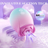 Rose Clitoral Suction Stimulator in Adorable Pink & Light Blue, Cute & Feminine Design (<40 dB)