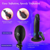 Inflatable Butt Plug Anal Prejac Training Stretcher Extender Vibrating Suction Cup Dildo