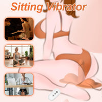 Novelty Sit & Ride-On 4.5 Inch DIldo Remote Control Vibrator with Smooth Textured Pad