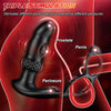 Vibrating & Tapping Dual Motor Prostate Massager with Ergonomic Design Double Cock Rings 6.2 Inch