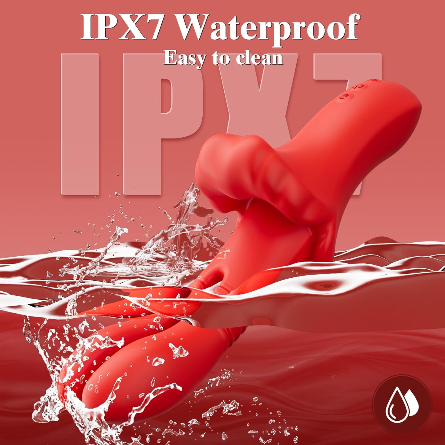 Lip-Shaped Clitoral Stimulator 10 Dual Thrusting & Dual Vibrating Modes