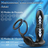 3 In 1 Vibrating Prostate Massager with Penis Ring, Remote G-spot Vibrating Anal Plug Vibrator with 10 vibrating thrust modes Waterproof For Men Women Couple