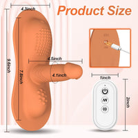 Novelty Sit & Ride-On 4.5 Inch DIldo Remote Control Vibrator with Smooth Textured Pad