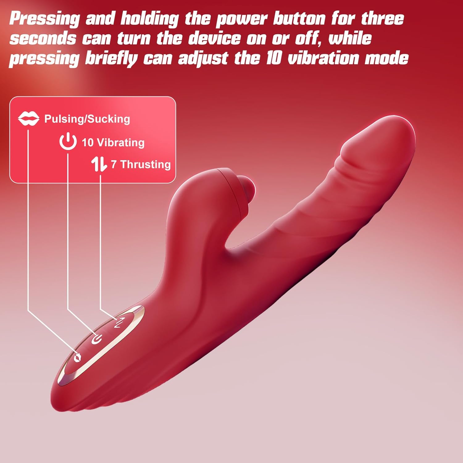 Rabbit Vibrator with Triple Stimulation: Suction, Pulsing & Vibration (≤50 dB) #Foreplay #Bathroom