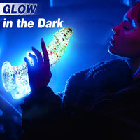 8.9" Colorful Luminous Glow Confetti Dildo with 7 Vibrating Modes & Remote