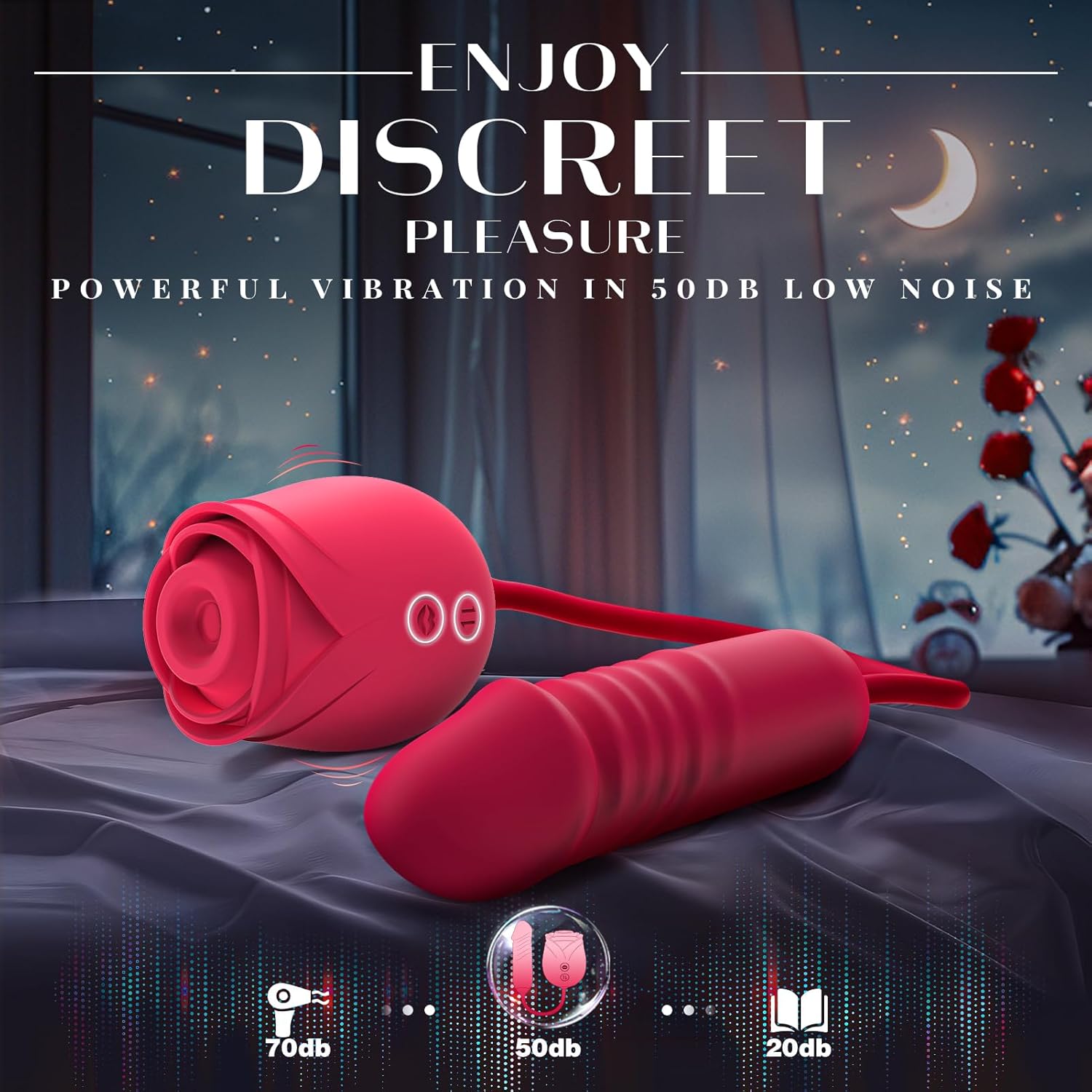 Rose Toy with Thrusting G Spot Vibrator & 10 Sucking Modes (<50 dB) #Breast Sucking #Clit Rubbing #POV