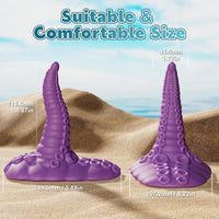 4.7" Insertable Tentacle Monster Dildo Vibrating Sex Saddle with Stable Structure (≤40 dB)