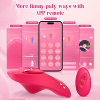 App Cellphone Wearable Vibrating Panties - Detachable Magnetic Heart Keeps It In Place, Kinky Game Nights (<40 dB)