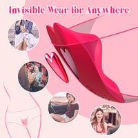 App Cellphone Wearable Vibrating Panties - Detachable Magnetic Heart Keeps It In Place, Kinky Game Nights (<40 dB)