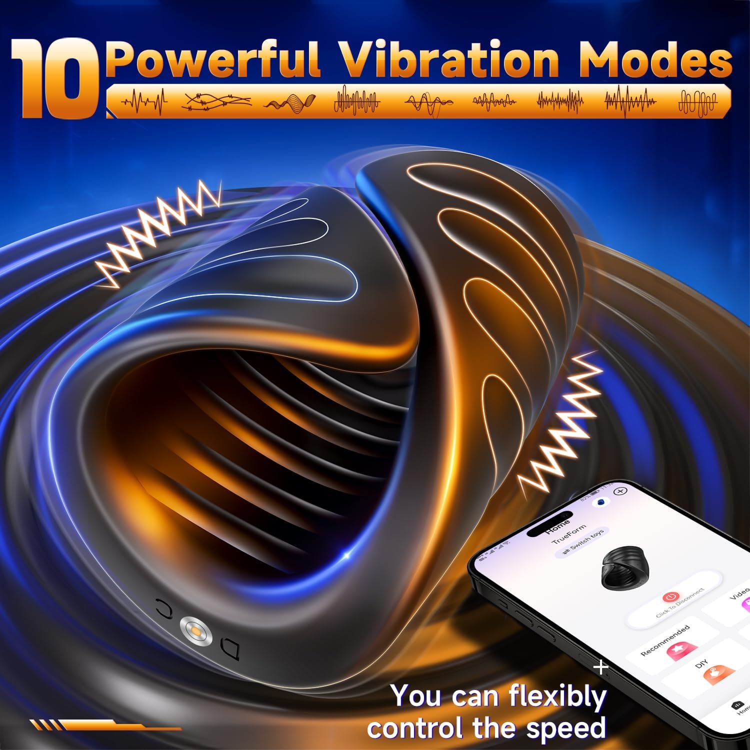 Pulse - Hands Free Cock Training Penis Sleeve & Head Vibrator with Adjustable Grip & DIY Stimulation