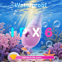 Cute Magic Conch Soft Touch Sucking Vibrator with 10 Suction & Vibrating Modes