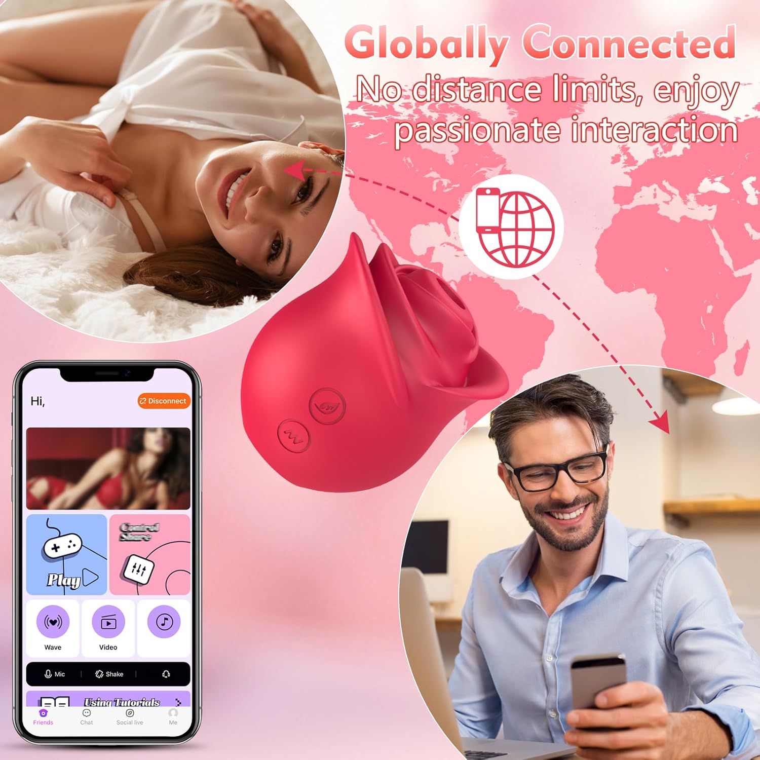 AI Interactive Rose Clitoral Suction Vibrator – App Remote, Powerful for The Price, Easy to Store