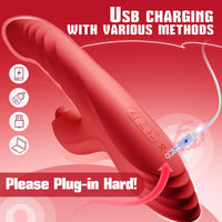 Rabbit Vibrator with Triple Stimulation: Suction, Pulsing & Vibration (≤50 dB) #Foreplay #Bathroom