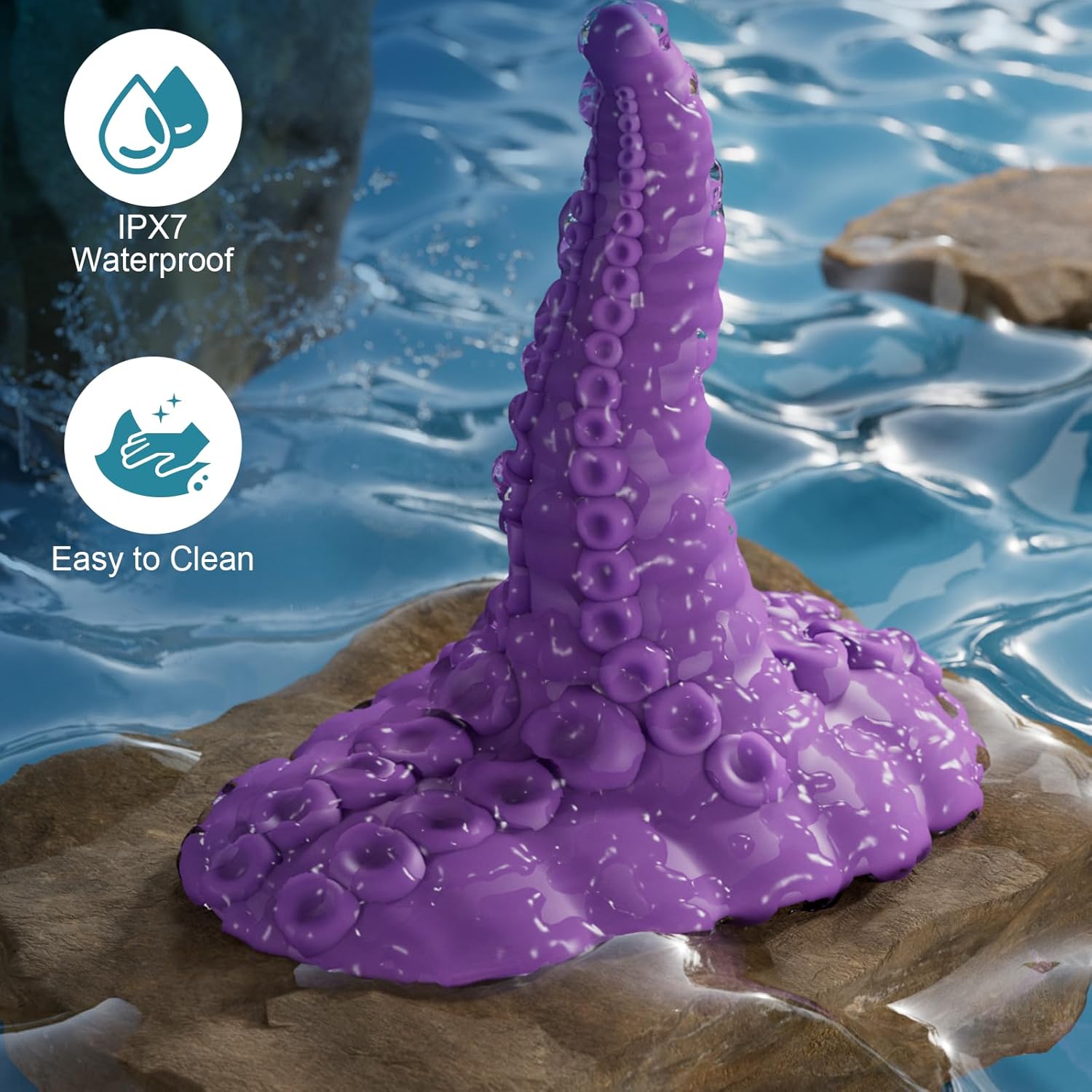 4.7" Insertable Tentacle Monster Dildo Vibrating Sex Saddle with Stable Structure (≤40 dB)
