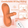 Novelty Sit & Ride-On 4.5 Inch DIldo Remote Control Vibrator with Smooth Textured Pad