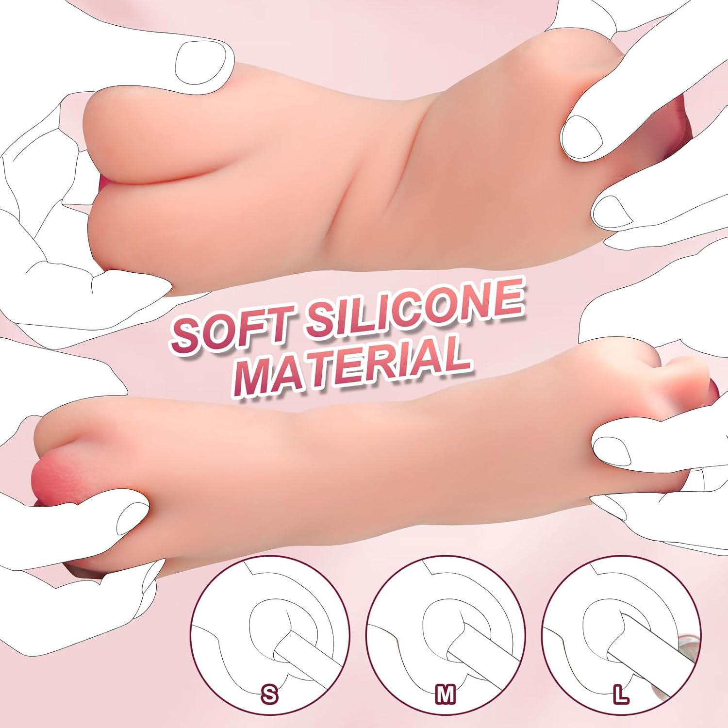 Britney Pucker - Double-Sided Tight Pocket Pussy Spreading with 3D Realistic Textured Real Mouth Covered in Cum