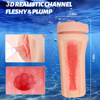 7.5" Depth Creampie Squeezable Realistic Vagina App Control Vibrating Male Masturbator