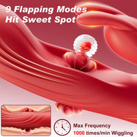 Triple Stimulation LED Screen Display 9 Vibrations & 9 Tapping Rabbit Vibrator